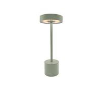 Lumisky Lampe de table sans fil ROBY – LED tactile aluminium vert olive H30 cm