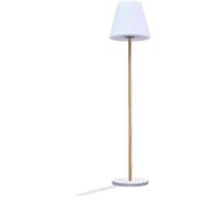 Lampe de table solaire et rechargeable LED blanc chaud/blanc dimmable pied en bambou STANDY MINI WOOD SOLAR H25cm