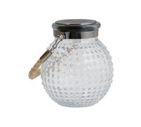 Lampe de table solaire - EZSOLAR - Acier inoxydable et verre - Transparent