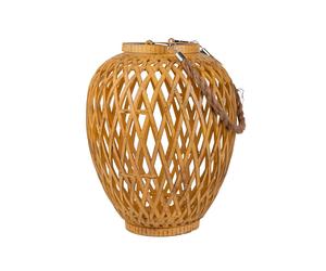 Lampe de table solaire lanterne LED suspension aspect bois lumière de jardin naturelle