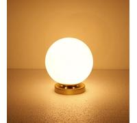 Lampe De Table Sphérique Rétro Lampe De Table Veilleuse Moderne en Métal Lampe De Chevet avec Abat-Jour en Verre E27 Lampe De Bureau Lampes De Table Éclairage De Table Salon Bureau Enfants