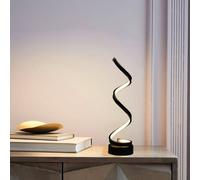Lampe de table spiral noir led