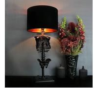 Lampe de table squelette veilleuse gothique maison classique lumière décorative-noir