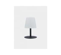 Lampe de table sans fil pied en acier gris LED blanc chaud/blanc dimmable STANDY MINI Rock H25cm
