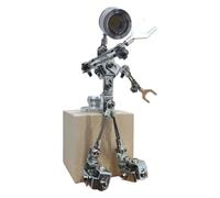 Lampe de table Steampunk - Lampe de table robot Mecha en métal 3D intégrée, lampe robot pour les amateurs de steampunk, cadeau de Noël