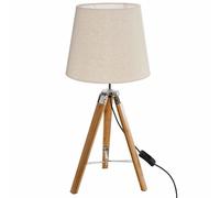 Lampe de table sur pieds en bambou avec abat-jour en textile LAMPE DE TABLE EN BAMBOU H58 RUNO