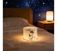 Lampe de table tactile rechargeable en pierre de luxe en marbre, collection de lampes en pierre naturelle - lumière décorative de design moderne de luxe de 2,5 pouces, pour console, entrée, comptoi B