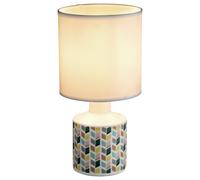 Lampe de table télécommandée lampe de lecture textile en céramique dimmable dans un ensemble comprenant des ampoules LED RVB