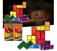 Lampe de table - Tetris - LED - 7 couleurs - Design contemporain - Empilable