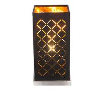 Lampe de table Textile Spot Salle de séjour Décor estampage Luminaire noir or