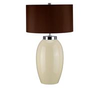 Lampe De Table Thalie Brun Porcelaine Ø42Cm H:70Cm Chambre À Coucher