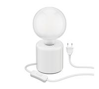 ledscom.de Lampe de table TIPO Porcelaine globe rond blanc incl. E27 G125 lampe extra mat blanc chaud 550lm