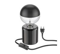 Lampe de table TIPO Porcelaine ronde noire boule in 27 G125 Lampe miroir de