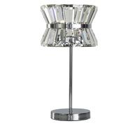Lampe de Table Tischleuchte Cristal Métal 42,5 CM Chrome Clair 2x G9 Art Nouveau