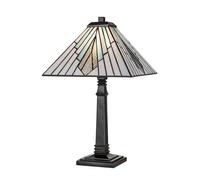 Lampe de Table Tischleuchte Tiffany Style 50,4 CM Haut Vitrail Métal E27 Salon