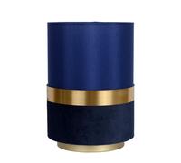 Lampe De Table Tissu Bleu Or Chambre À Coucher De Nuit 22 Cm E14