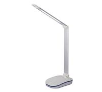 Lampe de table Touchdimmer Lampe de bureau Lampe de bureau USB 3 niveaux argent, 1x LED 5W 300lm blanc neutre, LxlxH 71x12x71 cm