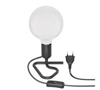 Lampe de table TRIN avec douille E27 Triangle pied triangulaire noir avec fiche [EEK: D]