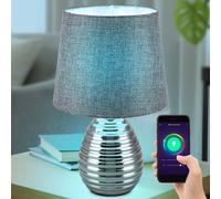 Lampe de Table Veilleuse Commande Vocale Dimmable Changement Couleur RGB LED H