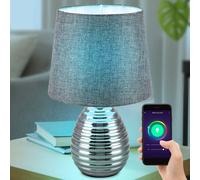 Lampe de Table Veilleuse Commande Vocale Dimmable Changement Couleur RGB LED H