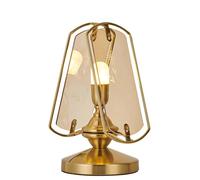 Lampe de Table Vintage en Verre sculpté à la Main, Abat-Jour en Forme de Fleur, idéale pour Une Chambre à Coucher, Une Table de Chevet, Un Salon, Un Bureau, Une bibliothèque, Un Restaurant ou Un hôte