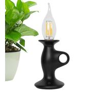 Lampe de table vintage rechargeable - Bougie LED à intensité variable, décoration de table de chevet rétro | Éclairage d'ambiance portable pour chambre à coucher, salon, bar, alimentation USB 1200 mAh