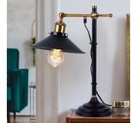 Lampe de table vintage salon de travail ancienne lampe laiton noir réglable en hauteurGlobo 15053T