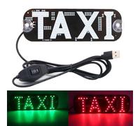 Lampe de taxi USB, 19 cm, double couleur, panneau de toit LED avec ventouses puissantes, sortie rouge et verte pour voiture de tourisme, véhicule utilitaire, taxi, accessoires