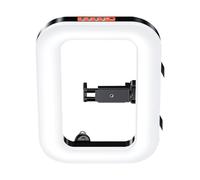 Lampe de téléphone portable, lampe de diffusion mobile, anneau circulaire de 21,6 x 29,6 cm avec port de type C, lumière vidéo rechargeable, cadre de luminosité réglable avec style fin, équipement