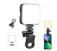 Lampe de téléphone pour enregistrement vidéo - Lampe de remplissage portable à clipser | 2000 mAh rechargeable à intensité variable pour ordinateur portable - pour streaming, conférence, réunion
