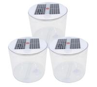 Lampe de tente, 3 pièces lanterne de camping solaire lanterne camping gonflable portable avec poignée et valve étanche 1000 mAh 4-10 H lumières blanches pour la pêche, tente, pique-nique, barbecue