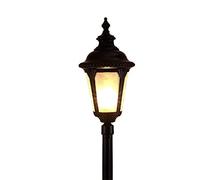 Lampe de terrasse en aluminium de haute qualité de 1,1 m - Lanterne classique européenne E27 pour jardin, villa, paysage, cour, décoration, étanche, économie d'énergie