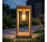 Lampe De Terrasse Extérieure En Bois Lampe De Jardin LED