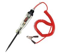 Lampe de test automobile, lampe de test 5-120 V CC avec affichage la tension et indication polarité, testeur fusible automatique avec pince étau et stylo sonde pour divers véhicules, testeur