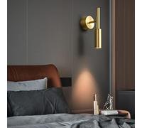 SHREALMS Lampe de tête de lit à LED, luminaire de Lecture de Chevet Mural réglable, Montage en Surface 5W Spots pour luminaire de Chambre à Coucher avec 3 Modes de Couleur Applique Murale près du lit