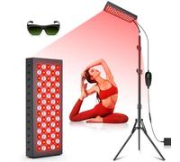 Lampe de thérapie à lumière rouge infrarouge : coussin chauffant pour soulager la douleur pour le corps, 75 LED, appareil de thérapie à la lumière rouge avec support, thérapie à la lumière infrarouge