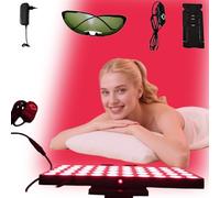 Lampe de thérapie par lumière rouge 30 W, 100 LED, double longueur d'onde 660 nm et 850 nm, panneau infrarouge proche avec support réglable, 5 niveaux de luminosité et minuterie pour soulager la
