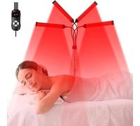 Lampe de Thérapie par Lumière Rouge, Proche Infrarouge 660 Nm Et 850 Nm, Pour Le Visage,Le Dos Et Le Corps,Soulageant La Douleur Et Anti-âge, Hauteur RéGlable, Col De Cygne Réglable Et Minuterie