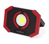 Lampe de Travail à LED 10W 1000lm Rechargeable avec Support Aimanté Nedis Noir / Rouge Noir / Rouge G