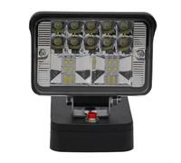 Lampe de travail à LED compatible avec AEG/RIDGID 18 V Li-Ion pour batterie, projecteur de 30 W avec tête en alliage de zinc, lampe de poche claire pour chantier, camping, atelier (pour batterie non