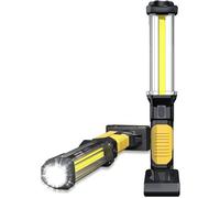 Lampe de Travail Baladeuse LED Rechargeable 1500 Lumens COB Portable Lampe Mecanicien avec Base Magnique et Crochet 1 Pièce