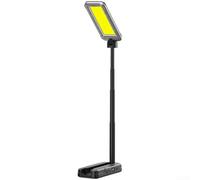 Lampe de travail COB magnétique réglable à 350 ° avec affichage numérique à chargement USB solaire, lampe d'inspection de camping portable