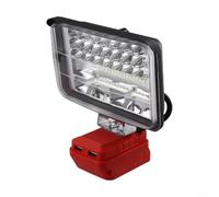 Lampe de travail compacte 48 LED compatible avec batteries DEVON 20 V Parfait pour l'éclairage des travaux et événements (A)
