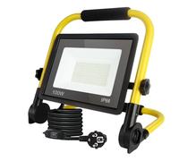Lampe de travail LED 100W, lampe de travail portable ultra-lumineuse, température de couleur 6000K, étanchéité IP66, prise standard européenne, comprend un câble de 3,5 mètres et un interrupteur.