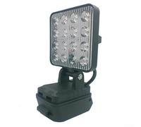 Lampe de travail LED 16 LED pour DEWALT 18 V 20 V batterie Li-Ion Lampe de poche portable avec boîtier ABS et port USB pour éclairage extérieur ou atelier