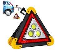 Lampe De Travail LED - 22 X 20,5 X 2 Cm En D'aluminium ABS | Lampe De Travail COB Rechargeable | Lammpe D'avertissement Triangulaire À LED Pliable | Lumières Voiture Multifonctions Pour La S