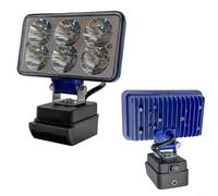 Lampe de travail LED 45 W avec coque en aluminium épaissi, lampe à double usage AC/DC, design compact de 10,2 cm, avec interrupteur et port CC pour batterie DCB200