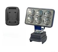Lampe de travail LED 45 W de 10,2 cm, boîtier en aluminium, AC DC 12 V-80 V, double tension, interrupteur de luminosité réglable pour camion, bateau, pêche en plein air, bleu
