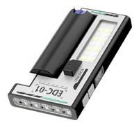 Lampe de Travail LED avec Base Magnétique, 3000mAh Portable Lampe Extérieure pour Réparation Voiture Pêche Argent