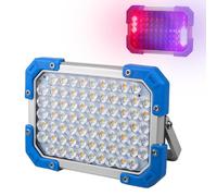 Lampe de travail LED avec support | Grand angle avec 7 modes - Lumière LED rechargeable magnétique de 3600 mAh avec support pliable | pour lieu de travail, construction, atelier, garage, maison